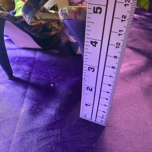📌Madden Girl Floral Fabric 5 " High Heels Slingback Sandal with Platform - Picture 6 of 14